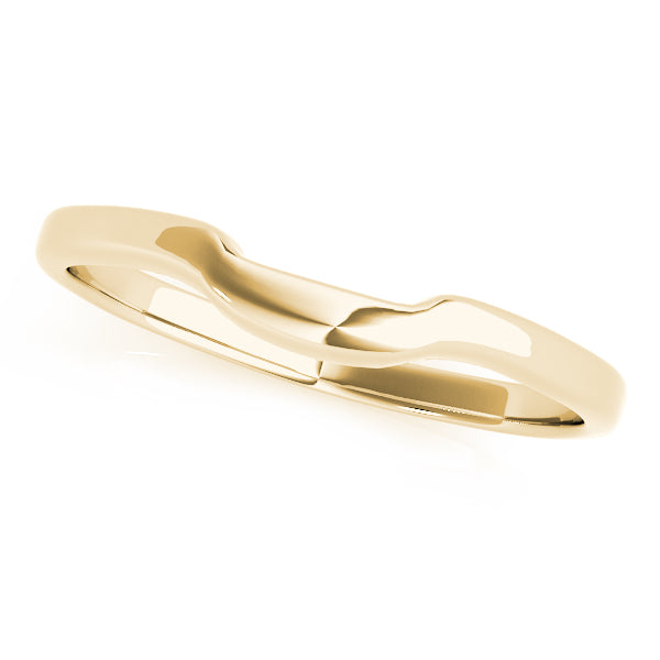 Gold Curved Wedding Band