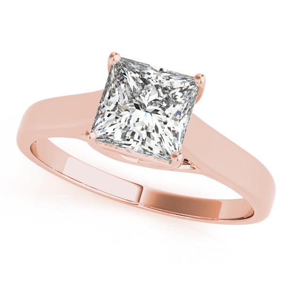 Signature Trellis Princess Diamond Engagement Ring — 9K/18K Gold & Platinum
