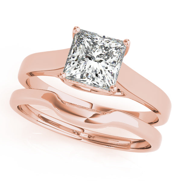 Signature Trellis Princess Diamond Engagement Ring — 9K/18K Gold & Platinum
