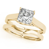 Signature Trellis Princess Diamond Engagement Ring — 9K/18K Gold & Platinum