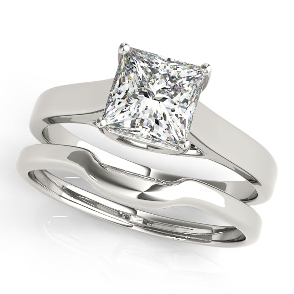 Signature Trellis Princess Diamond Engagement Ring — 9K/18K Gold & Platinum