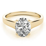 Artisan Trellis Oval Diamond Engagement Ring — 9K/18K Gold & Platinum