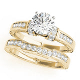 Sophisticated Antique Round Diamond Engagement Ring — 9K/18K Gold & Platinum