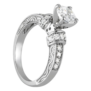 Sophisticated Antique Round Diamond Engagement Ring — 9K/18K Gold & Platinum