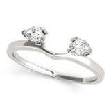 2-Stone Pear Cut Wraps & Inserts Half Eternity Ring in Gold & Platinum
