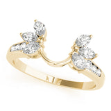 Nature Inspired Wraps & Inserts Half Eternity Ring in Gold & Platinum