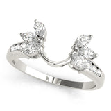 Nature Inspired Wraps & Inserts Half Eternity Ring in Gold & Platinum