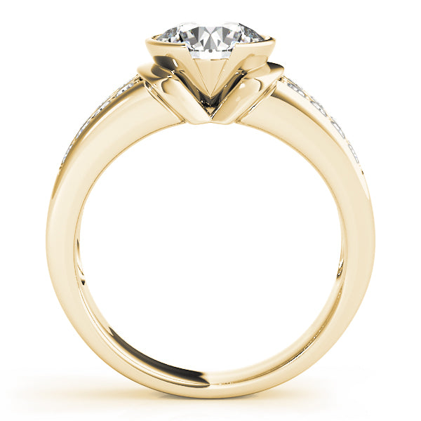 Splendid Pave Round Diamond Engagement Ring — 9K/18K Gold & Platinum