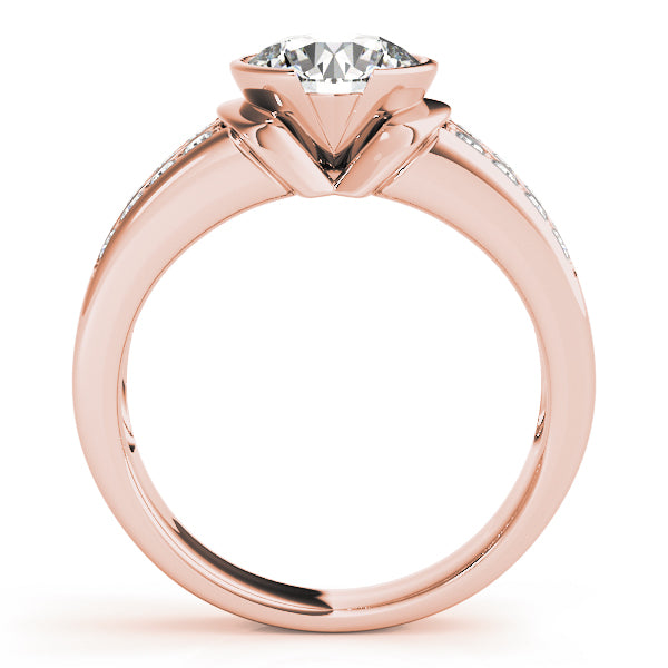 Splendid Pave Round Diamond Engagement Ring — 9K/18K Gold & Platinum