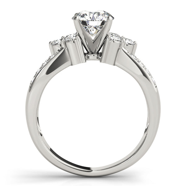 Noble Multi-Row Round Diamond Engagement Ring — 9K/18K Gold & Platinum