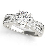 Noble Multi-Row Round Diamond Engagement Ring — 9K/18K Gold & Platinum