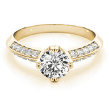 Timeless Pave Round Diamond Engagement Ring — 9K/18K Gold & Platinum