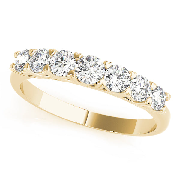 Prong Set Half Eternity Ring in Gold & Platinum