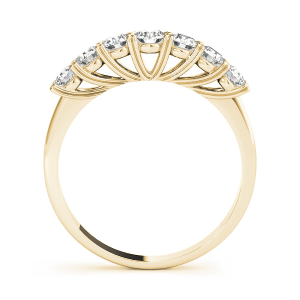 Prong Set Half Eternity Ring in Gold & Platinum