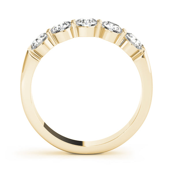 Prong Set Half Eternity Ring in Gold & Platinum