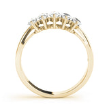 Fancy Marquise Half Eternity Ring in Gold & Platinum