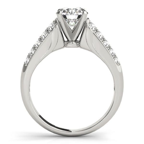 Signature Pave Round Diamond Engagement Ring — 9K/18K Gold & Platinum