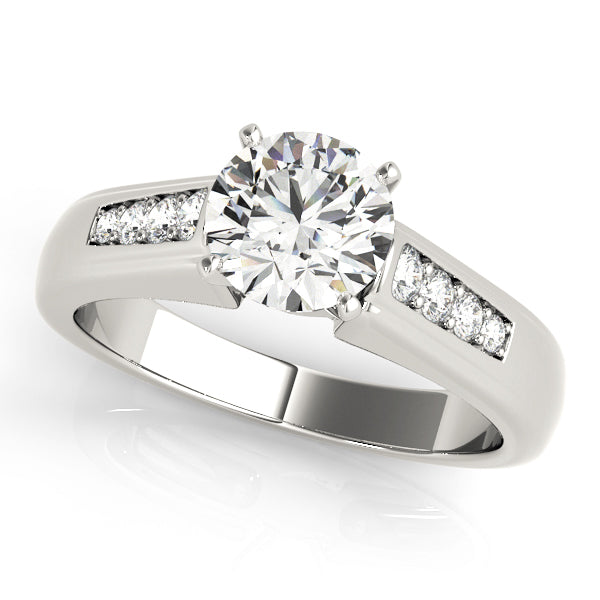 Bespoke Channel-Set Round Diamond Engagement Ring — 9K/18K Gold & Platinum