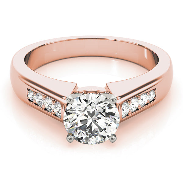 Bespoke Channel-Set Round Diamond Engagement Ring — 9K/18K Gold & Platinum