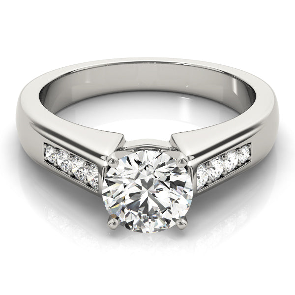 Bespoke Channel-Set Round Diamond Engagement Ring — 9K/18K Gold & Platinum