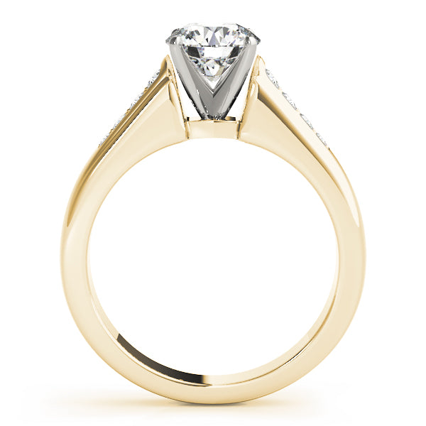 Bespoke Channel-Set Round Diamond Engagement Ring — 9K/18K Gold & Platinum