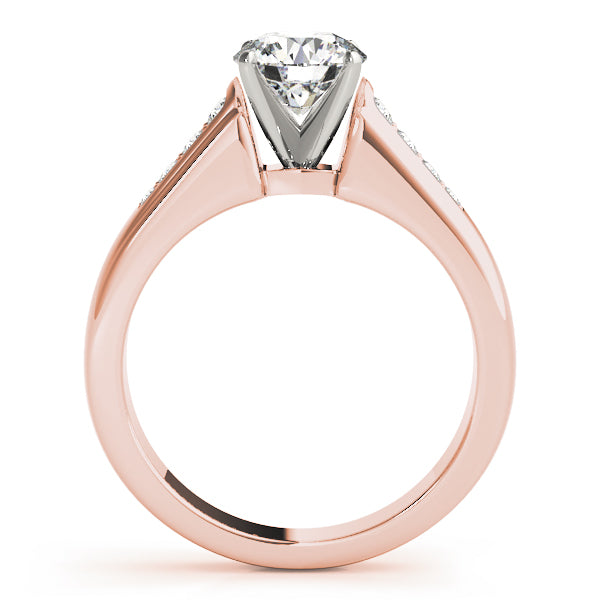 Bespoke Channel-Set Round Diamond Engagement Ring — 9K/18K Gold & Platinum