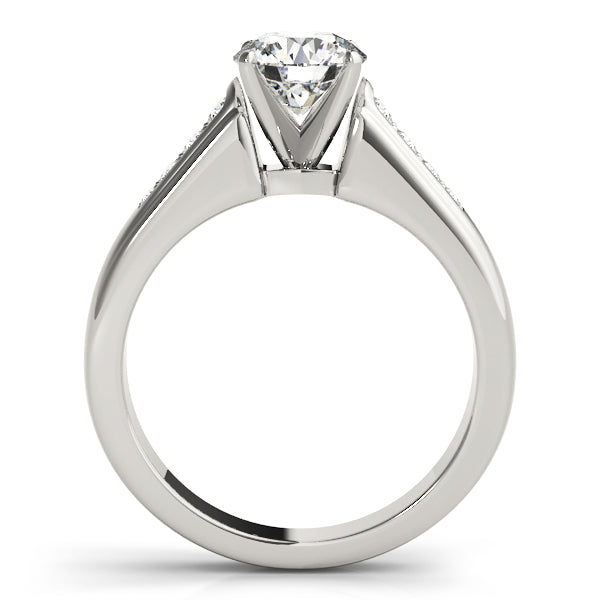Bespoke Channel-Set Round Diamond Engagement Ring — 9K/18K Gold & Platinum