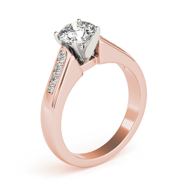 Bespoke Channel-Set Round Diamond Engagement Ring — 9K/18K Gold & Platinum