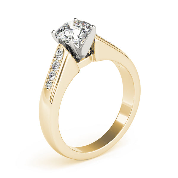 Bespoke Channel-Set Round Diamond Engagement Ring — 9K/18K Gold & Platinum