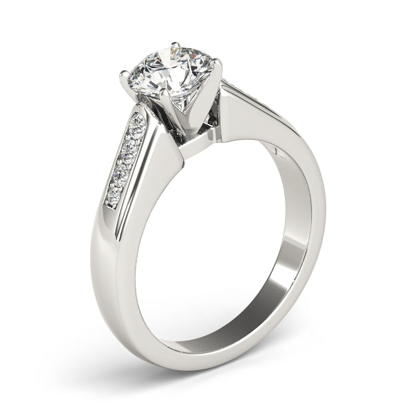 Bespoke Channel-Set Round Diamond Engagement Ring — 9K/18K Gold & Platinum