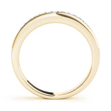Channel Fancy Princess Cut Half Eternity Ring in Gold & Platinum