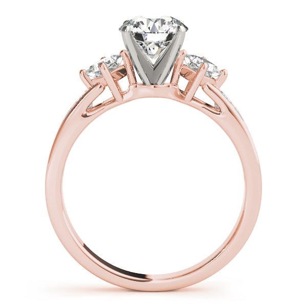 Brilliant Cluster Sides Princess Diamond Engagement Ring — 9K/18K Gold & Platinum