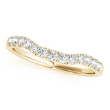 Split Prong Curved Half Eternity Ring in Gold & Platinum