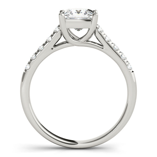 Graceful Trellis Princess Diamond Engagement Ring — 9K/18K Gold & Platinum