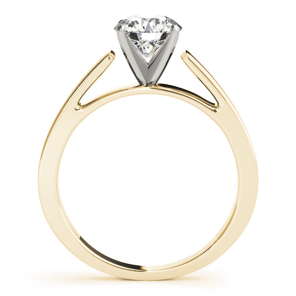 Pristine Solitaires Any Shape Round Diamond Engagement Ring — 9K/18K Gold & Platinum