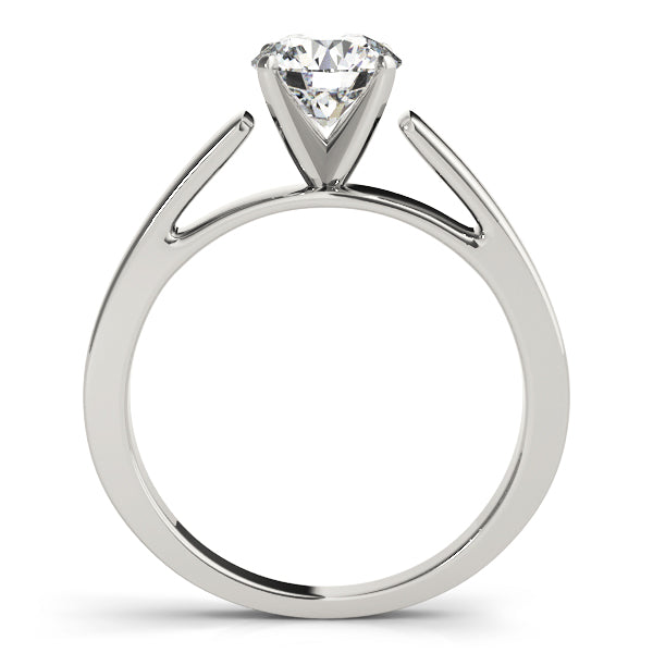 Pristine Solitaires Any Shape Round Diamond Engagement Ring — 9K/18K Gold & Platinum