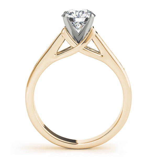 Cherished Channel-Set Round Diamond Engagement Ring — 9K/18K Gold & Platinum