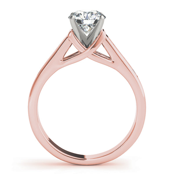 Cherished Channel-Set Round Diamond Engagement Ring — 9K/18K Gold & Platinum