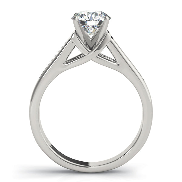 Cherished Channel-Set Round Diamond Engagement Ring — 9K/18K Gold & Platinum