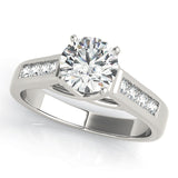 Cherished Channel-Set Round Diamond Engagement Ring — 9K/18K Gold & Platinum