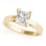 Heirloom Solitaires Princess Diamond Engagement Ring — 9K/18K Gold & Platinum