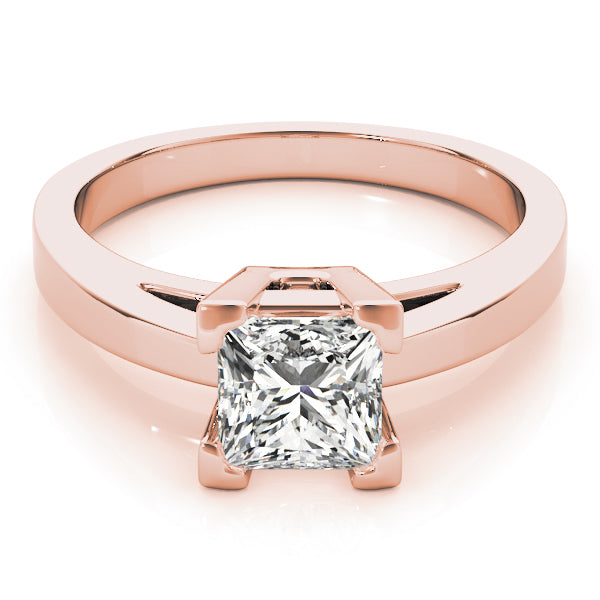 Princess Cut Diamond Solitaire V-Split Engagement Ring.