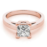 Princess Cut Diamond Solitaire V-Split Engagement Ring.
