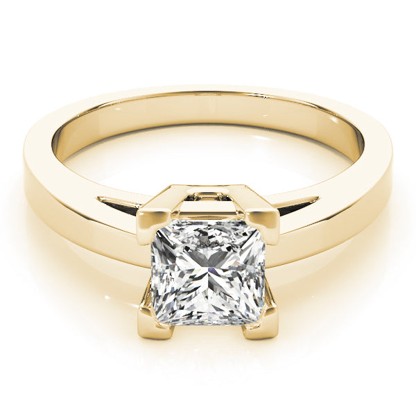 Princess Cut Diamond Solitaire V-Split Engagement Ring.