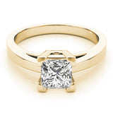 Princess Cut Diamond Solitaire V-Split Engagement Ring.