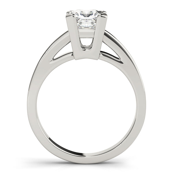 Princess Cut Diamond Solitaire V-Split Engagement Ring.