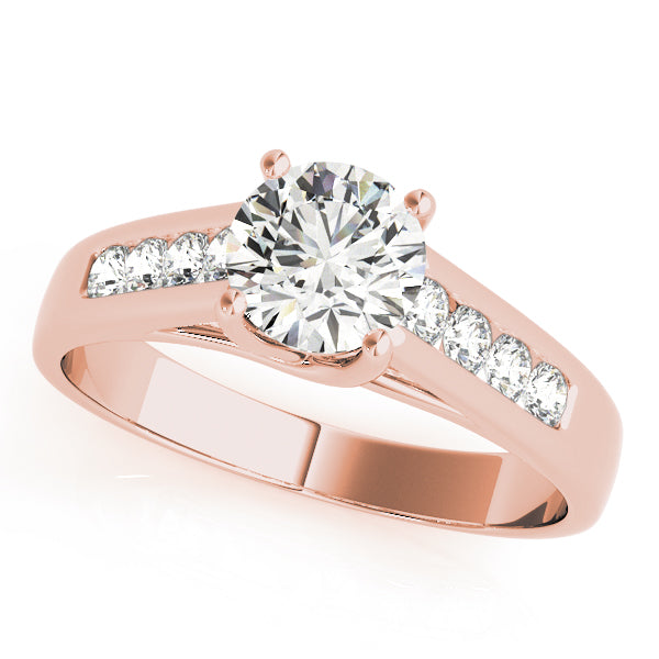 Luxe Trellis Round Diamond Engagement Ring — 9K/18K Gold & Platinum