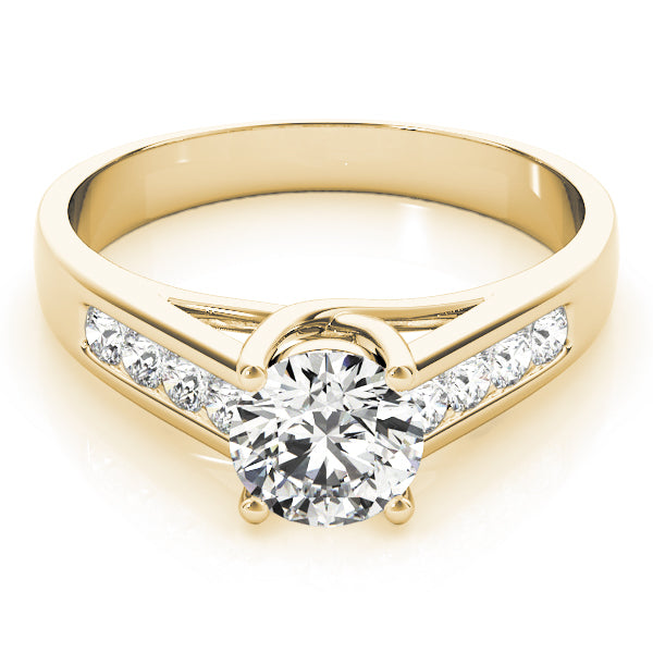 Luxe Trellis Round Diamond Engagement Ring — 9K/18K Gold & Platinum
