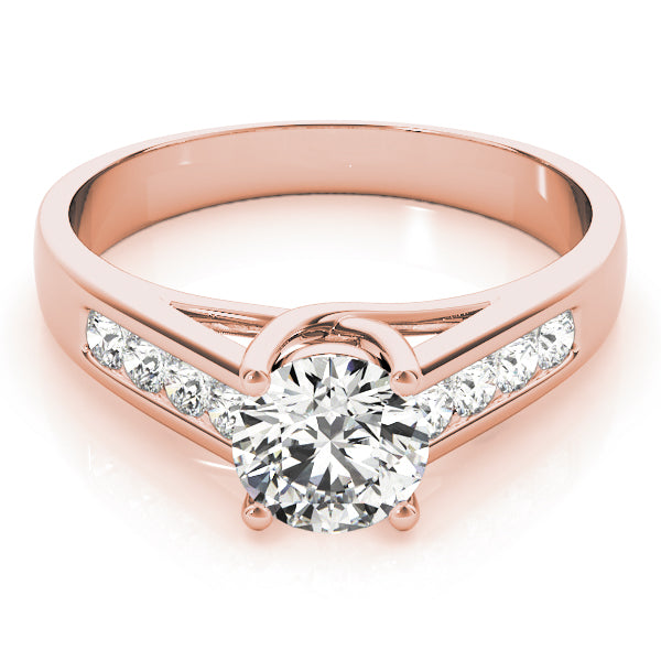 Luxe Trellis Round Diamond Engagement Ring — 9K/18K Gold & Platinum
