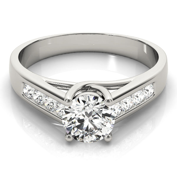 Luxe Trellis Round Diamond Engagement Ring — 9K/18K Gold & Platinum
